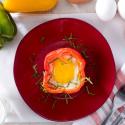 Microwaved Eggs in Peppers HR