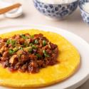 Fried Eggs with Spicy Minced Pork
